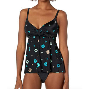 COCO REEF DIAMOND WRAP BRA SIZED UNDERWIRE TANKINI TOP 10 / 34C NWT